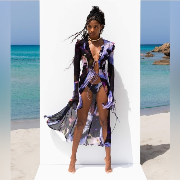 Rat & Boa Gialina Sheer Cardigan xxs - Picture 1 of 8